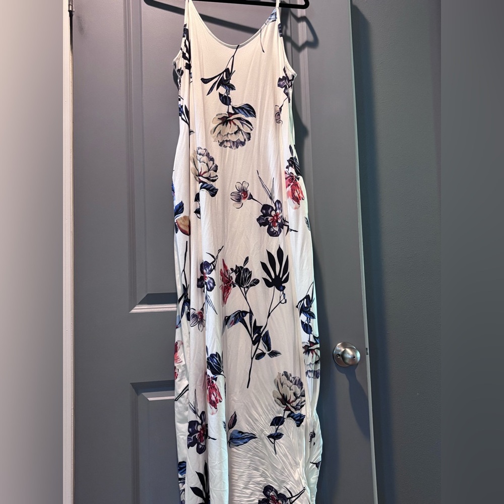 Source Unknown Cream Sleeveless Scoop Neck Sundress